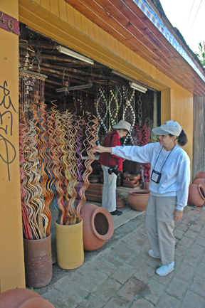 Shopping at area handicraft markets