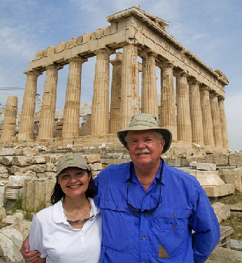 The authors in front of the Parthenon