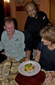 Chef prepares organic menu