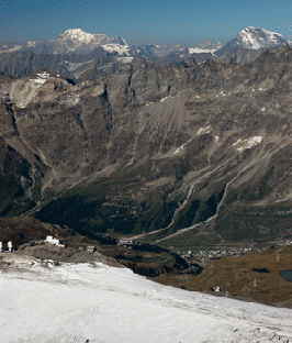 View of Zermatt from cable car